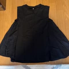 フレア ノースリーブ カットソー ブラックのサムネイル