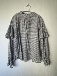 Omekashi ギンガムチェック ブラウス 長袖のサムネイル