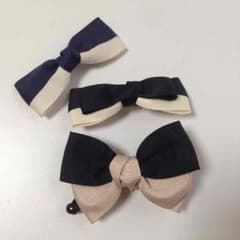ハンドメイド リボンバレッタ バナナクリップのサムネイル