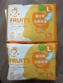 FRUITS オーガニックパッド Lサイズ 5枚入りのサムネイル