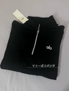 ALO YOGA Accolade 1/4ジップ プルオーバー ブラック - メルカリ
