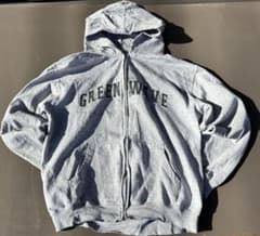 し*る様 希少 B&E SPORT 肉厚ジップパーカー GREEN WAVE ワ