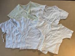 ベビー 短肌着 無地 まとめ5枚セット 50cm～60cmのサムネイル
