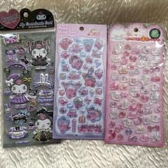 シール　サンリオ　クロミ　カービィ　うさぎ　3種セットのサムネイル