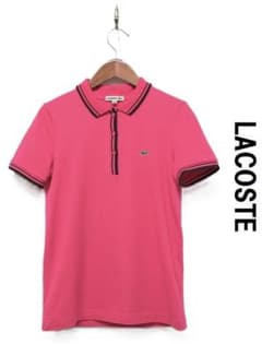 A504/美品 LACOSTE DEVANLAY 半袖ポロシャツ 36 ピンク - メルカリ