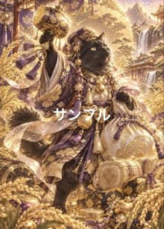 一作限り】黄金稲穂の猫大黒天 C912 猫 七福神 大黒天 黒猫 福袋 開運