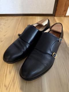 F.lli Giacometti ブラックゴートスキンダブルモンクストラップ - メルカリ