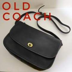 【美品】OLD COACH ブラック ショルダーバッグ オールドコーチ 黒のサムネイル