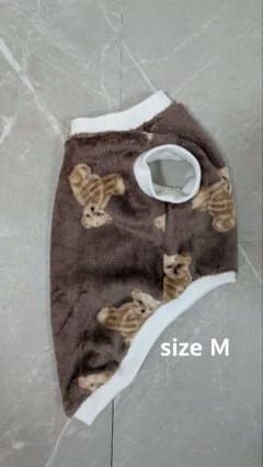 犬服 ベア柄 タンクトップＭのサムネイル