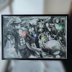 ワンピース　パズル1000ピース　上陸　モノクロ　 ONE PIECE 完成品