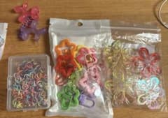 ハンドメイド用 アクリルパーツ まとめ売り　暖色系のサムネイル