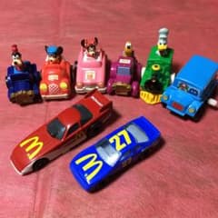 マクドナルドミニカー マクドナルドハッピーセット ミニカー ディズニー他 8個セット1993年
