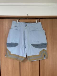Leh レー ビッグポケット ショートパンツ テープ装飾 ライトブルーのサムネイル