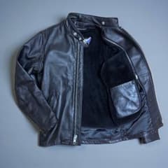 yamamoto ショットシングルライダース34ボアライナー付き 中古・古着通販】Schott (ショット) ボアライナー付きシングル