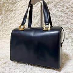 Ferragamo ミニボストン ハンドバッグ ガンチーニ レザー ブラック
