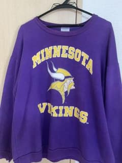 NFL ビンテージ アメフト スウェット バイオレット 90s古着のサムネイル