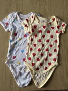 ハート柄ベビー肌着2枚セットのサムネイル