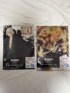 BLEACH 이치방쿠지 G상 클리어 포스터 사방원 야이치 우라하라 키스케 2장 세트