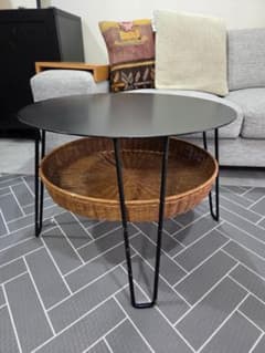 WALLABY LOW TABLE ROUND センターテーブル ブラック - メルカリ