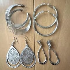 ピアス 4点セット シルバーカラーのサムネイル