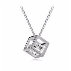 ジュエリーボックス モチーフ 極細チェーン ネックレス  (SILVER)のサムネイル