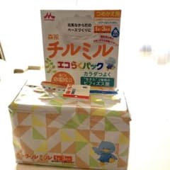 森永チルミル エコらくパック 詰め替え用1200g（400g×3袋） 外箱難ありのサムネイル