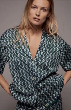 ZARA ジャガード半袖ニットS ・size:Sのサムネイル