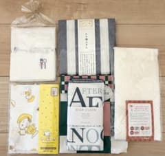【未使用】 ふきん5点セット アフタヌーンティー スヌーピー まとめ売りのサムネイル