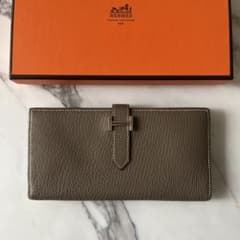 HERMES べアン 長財布 エトゥープ 箱付き 美品 - メルカリ