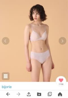 新品　ビジュリ　ノンワイヤーブラショーツセットのサムネイル