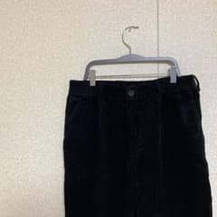GU コーデュロイシェフパンツ　黒のサムネイル