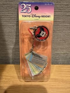 ☆ディズニー 25周年 チケット ミニチュア 復刻 ストラップ ビック10