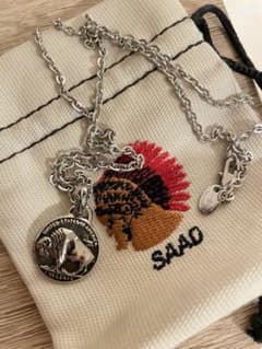 未使用・美品 SAADシルバーネックレス バッファロー インディアン 
