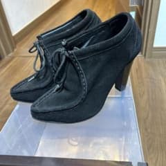 MOUSSY ブラック スエード調 レースアップ パンプス　sサイズのサムネイル