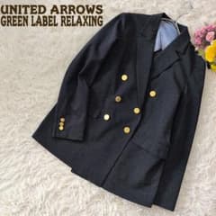 ユナイテッドアローズꕤ金ボタン 伸縮 テーラードジャケット ダブル