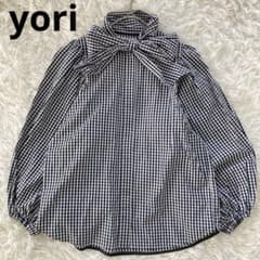 yori ビッグリボン パフスリーブブラウス ホワイト 36 Yori ヨリ リボンパフスリーブブラウス 長袖 シャツ YR2121-096AW