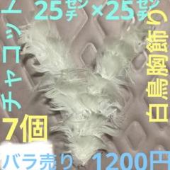 バラ売り1200円チャコット白鳥胸羽飾り25㌢✖️25㌢7個 バラ売り1200円チャコット白鳥胸羽飾り25㌢✖️25㌢7個