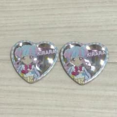 アイカツスターズ 花園きらら ハート型缶バッジ 2個セット - メルカリ