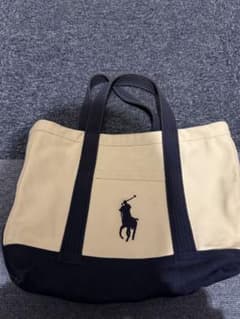 Polo Ralph Lauren トートバッグ ベージュ/ネイビーのサムネイル