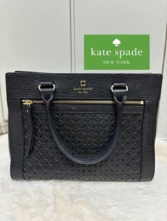 【最終値下げ】Kate Spade 黒レザーハンドバッグWKRU3548のサムネイル