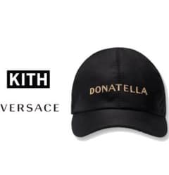新品未使用 激レア VERSACE KITH コラボ キャップ 帽子 Kith x Versace Donatella キャップ ブラック 帽子 - メルカリ