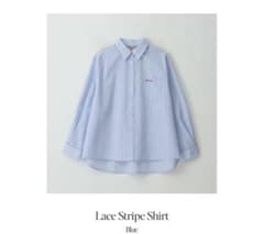 rolarola Lace Stripe Shirt ブルー　ウォニョン着用のサムネイル