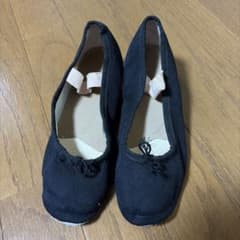 黒いバレエシューズ（キャンバス）のサムネイル