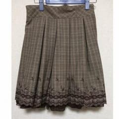 LEST ROSE 茶 チェックスカート ほぼ未使用のサムネイル