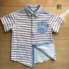 ★おれんじ様専用★HUSHUSH ボーダーシャツ 【120】のサムネイル