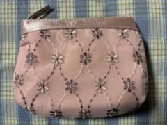 LAURA ASHLEY ポーチ ピンク 花柄刺繍のサムネイル