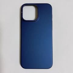 iPhone16ProMax 케이스 네이비 블루 스마트 폰 스탠드 광택