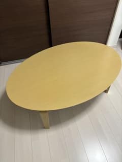 【引き取り限定】こたつテーブル 120×80 ナチュラル 楕円形のサムネイル