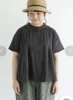 ●サマンサモスモス ●フリルピンタックブラウス　新品　ブラックのサムネイル