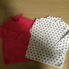 UNIQLO フリース素材 タートルネック2枚セット100のサムネイル